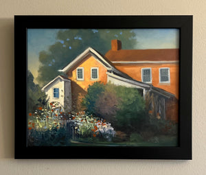 Early October Sun - Original Oil Painting- Framed in Black Frame