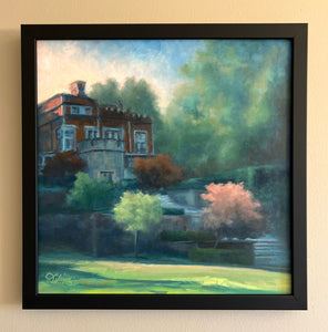 Moody Morning at the Mansion - Framed in Black Frame