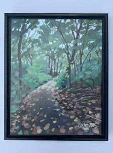 Antrim Wooded Path - Original Painting - Framed