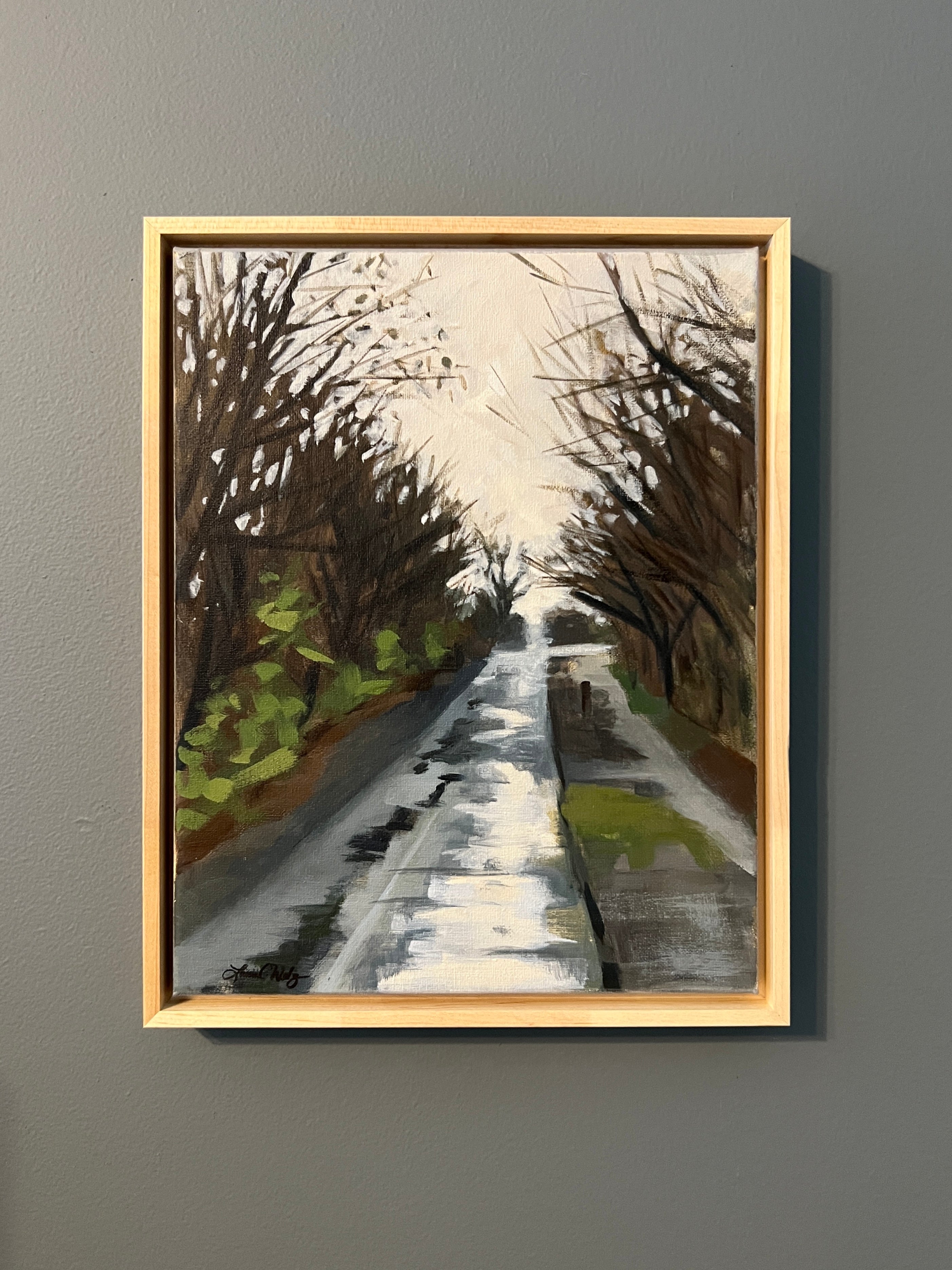 Mile Four - Original Painting - Framed
